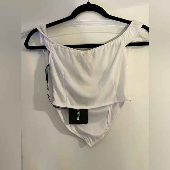 White Corset Style Top - Picture 2 of 3